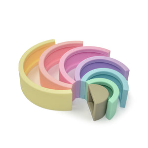 Silicone Rainbow Stackers - stacking toys - Nestor Avenue