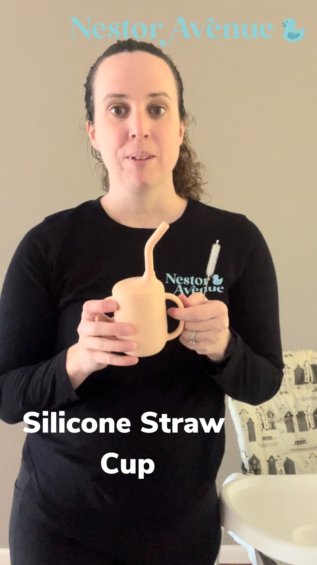 Baby Silicone Straw Cup