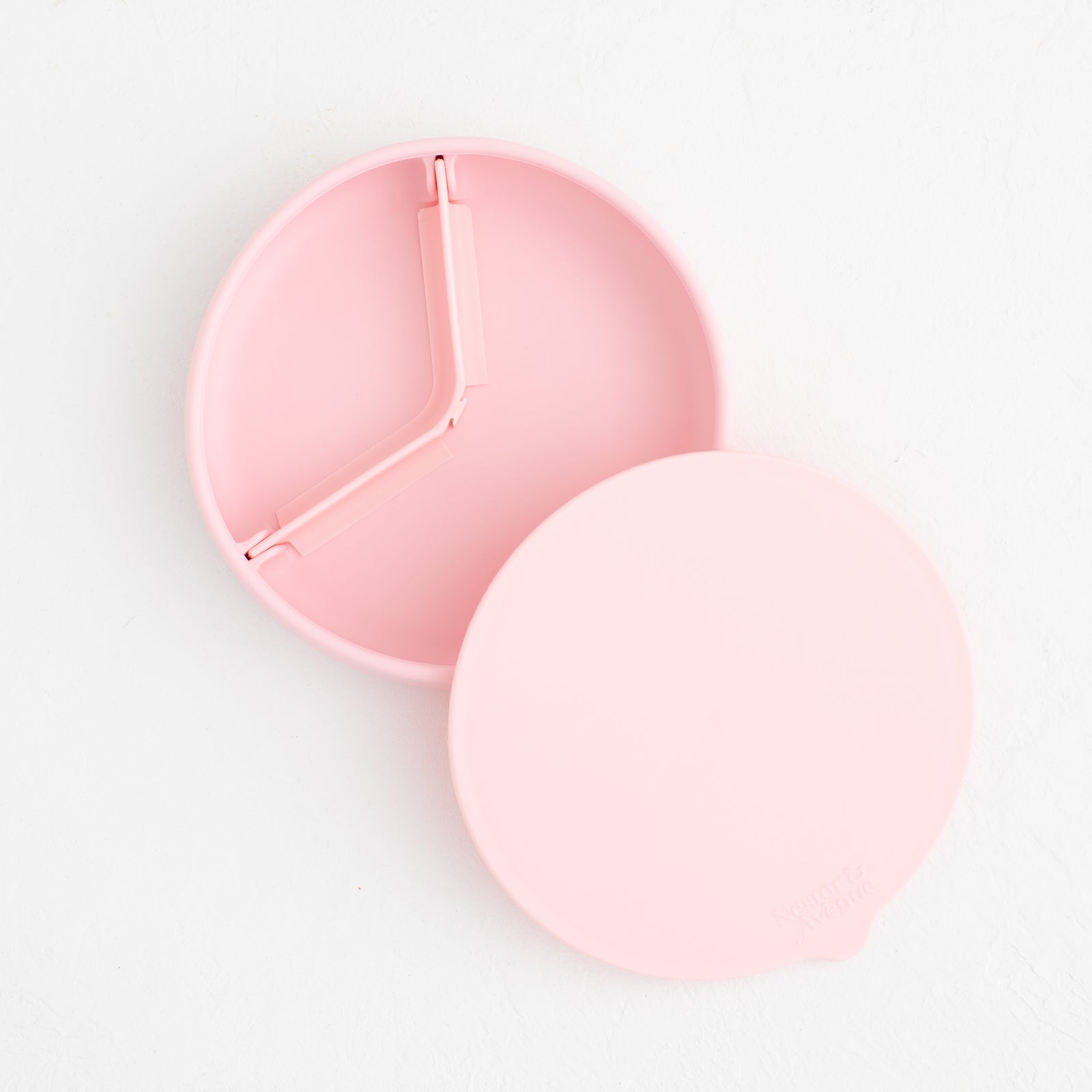 FlexiPlate: Silicone Suction Plate with Removable Divider & Airtight Lid