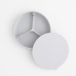 FlexiPlate: Silicone Suction Plate with Removable Divider & Airtight Lid
