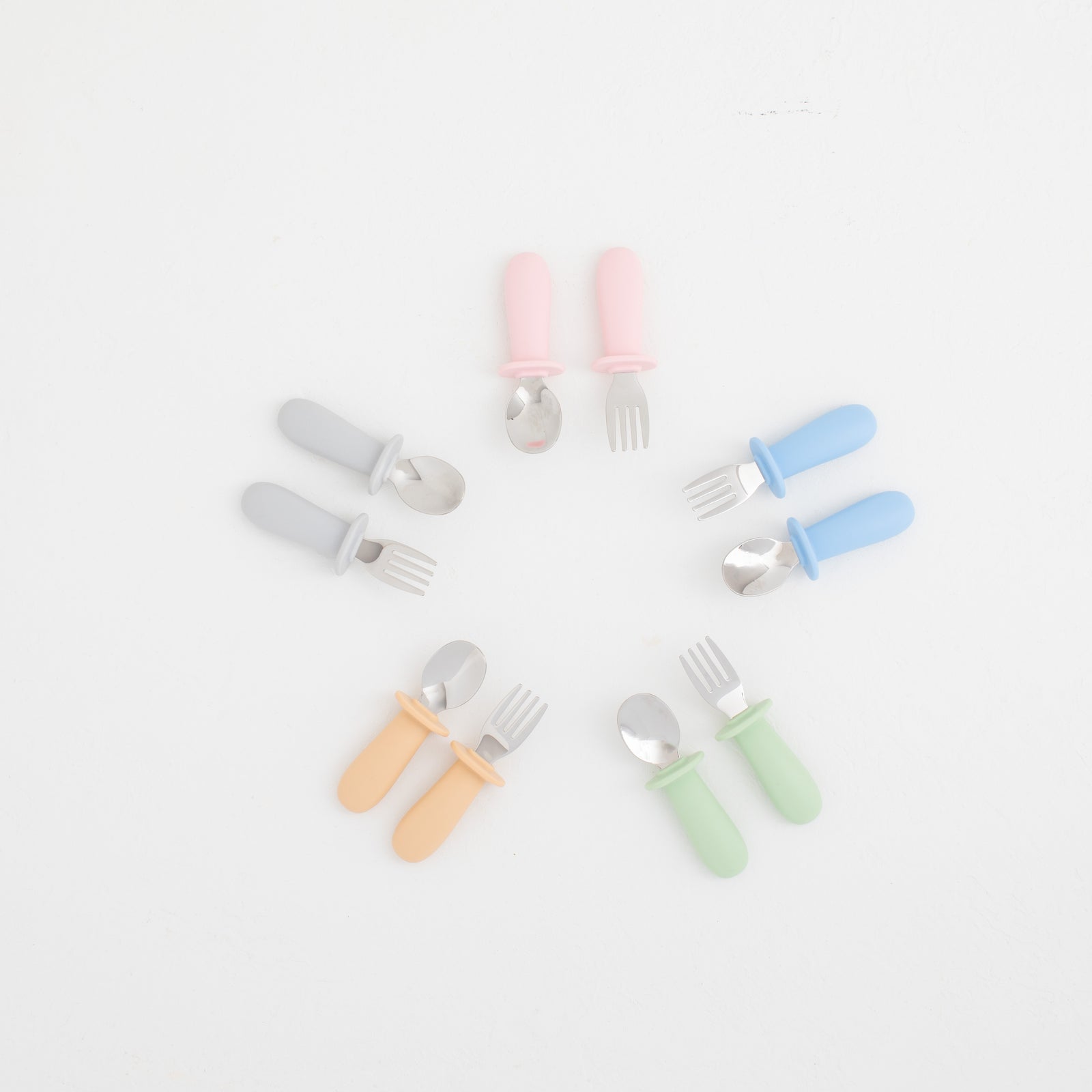 Toddler Stainless Steel Cutlery with Silicone Handles
