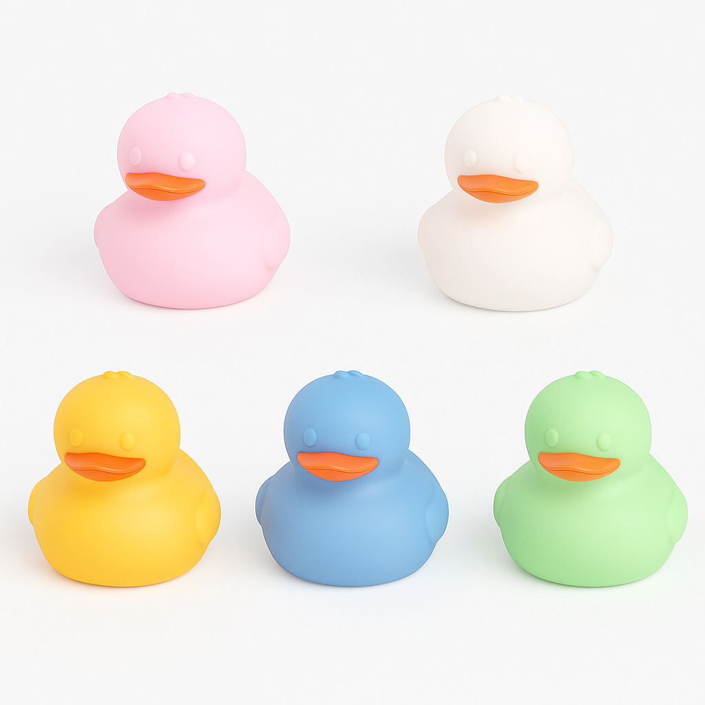 5-Piece Silicone Duck Bath Toy Set – Pull-Apart & Mould-Free Fun!