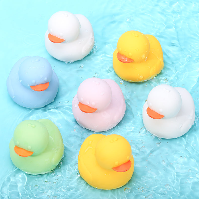 5-Piece Silicone Duck Bath Toy Set – Pull-Apart & Mould-Free Fun!