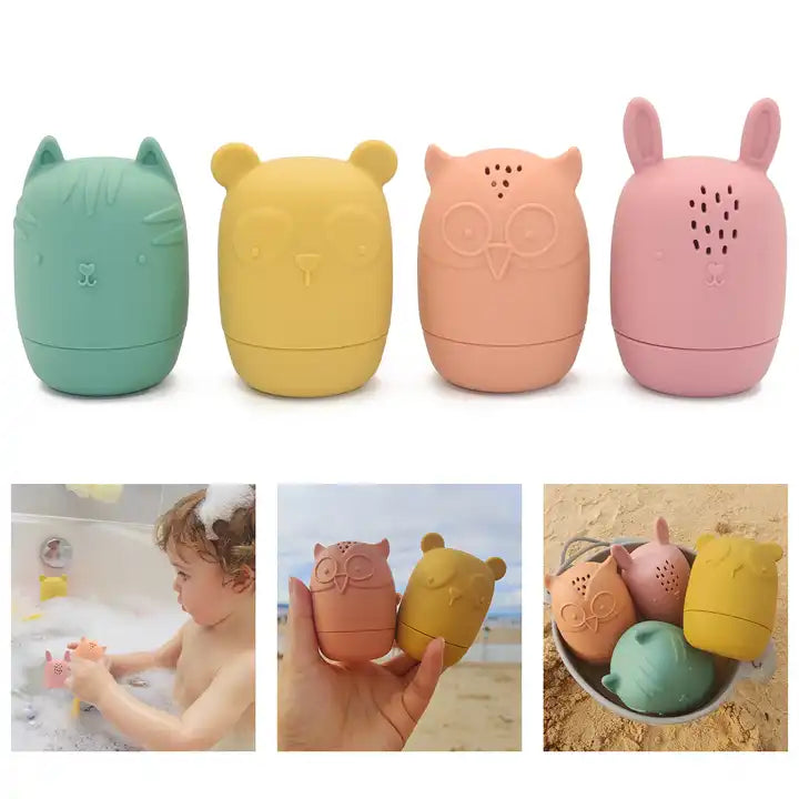 Silicone Bath Toys 4pcs