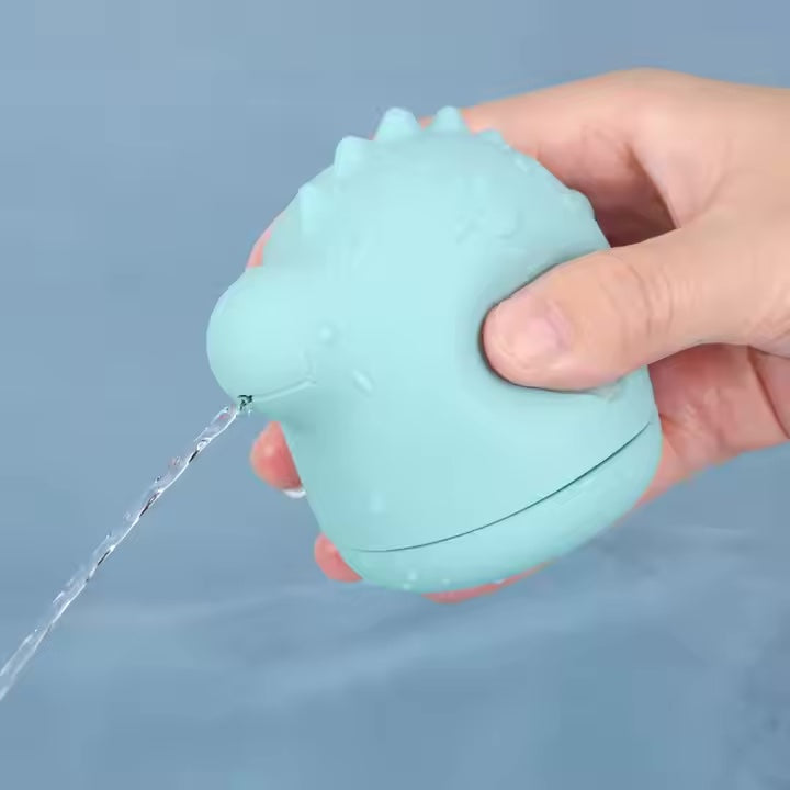 4-Piece Soft Silicone Dinosaur Bath Toys