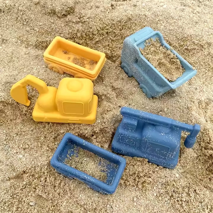 5-Piece Soft Silicone Truck Bath Toys