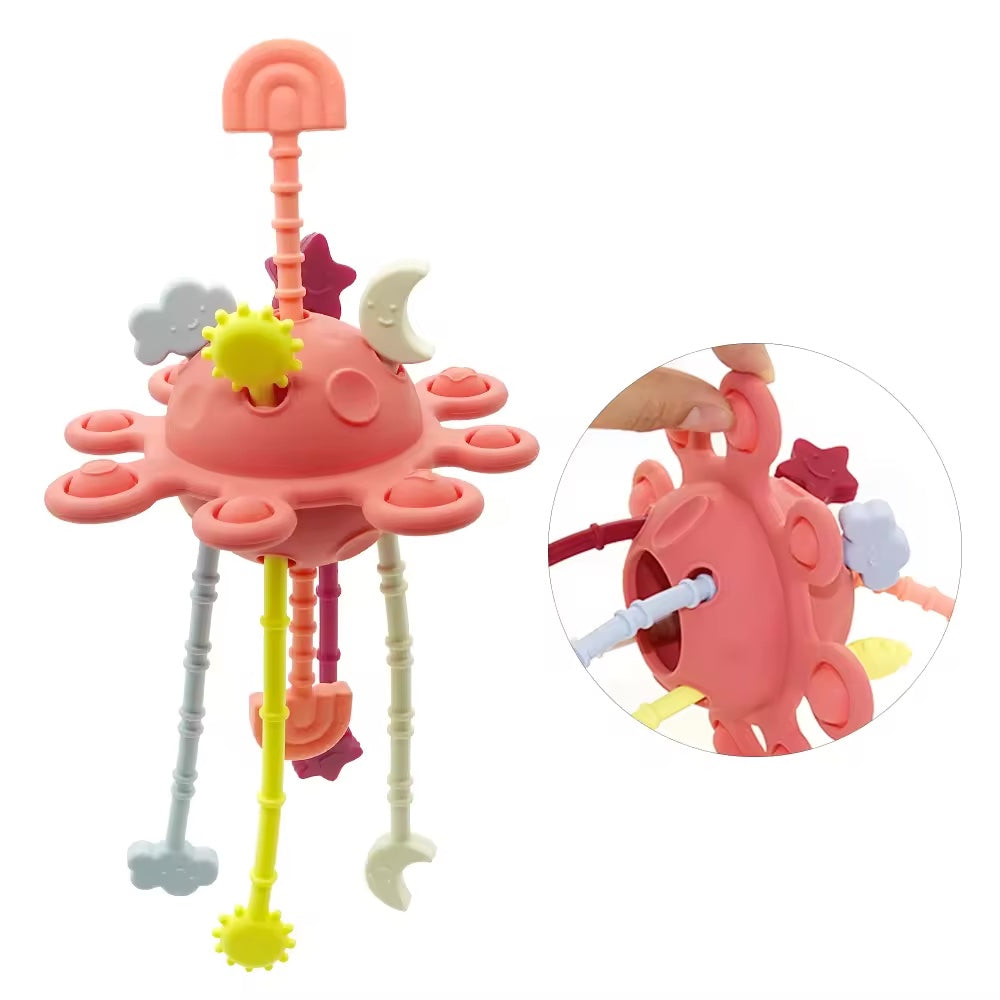 Silicone Baby Pull Activity Toy