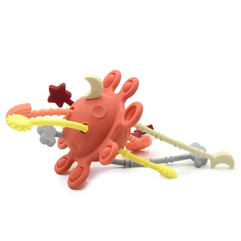 Silicone Baby Pull Activity Toy