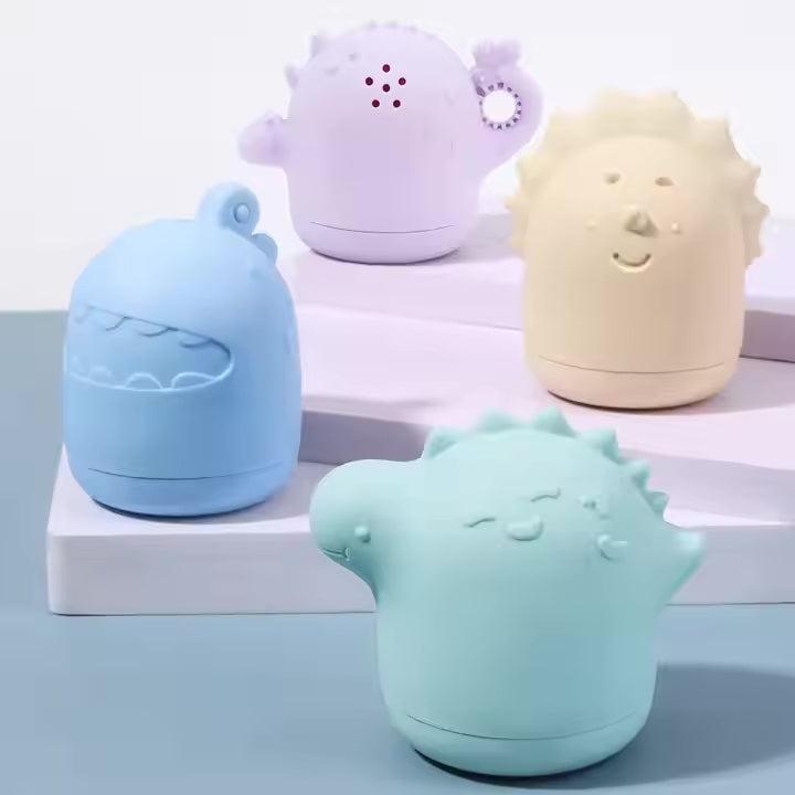 4-Piece Soft Silicone Dinosaur Bath Toys