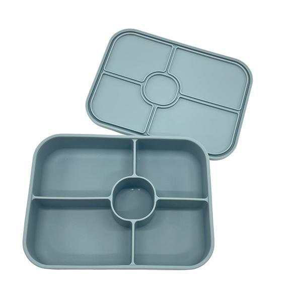 5 Section Silicone Lunchbox - Blue