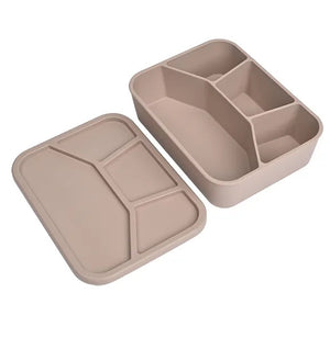 Silicone 4 Section Baby Lunchbox Light Brown