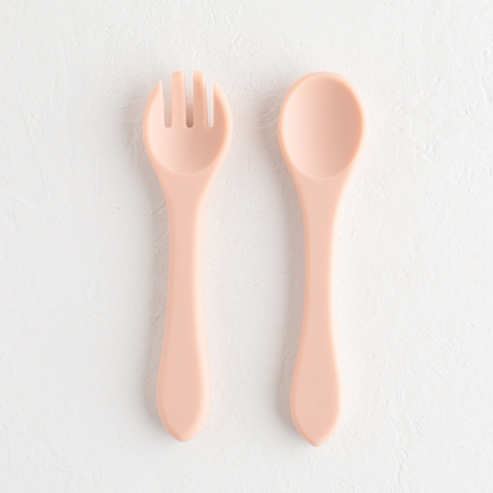 Baby Spoon - Silicone spoon and fork - Baby spoon and fork - Nestor Avenue