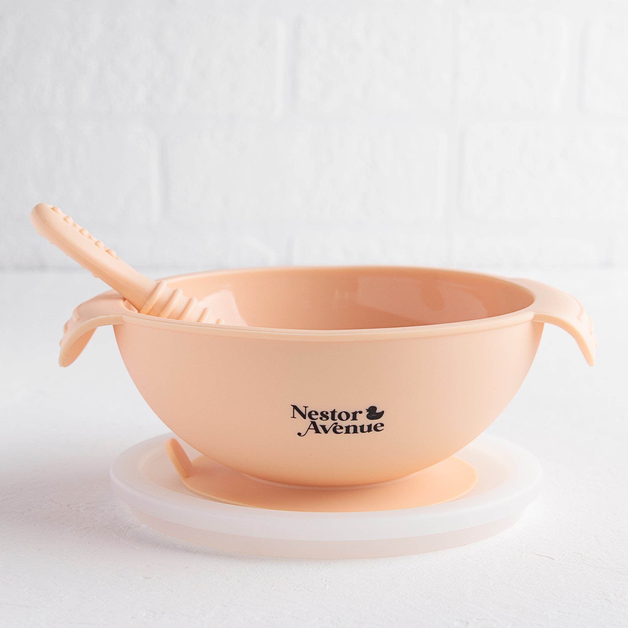 Silicone Suction Bowl and Spoon Set with lid