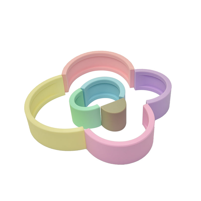 Silicone Rainbow Stackers - stacking toys - Nestor Avenue