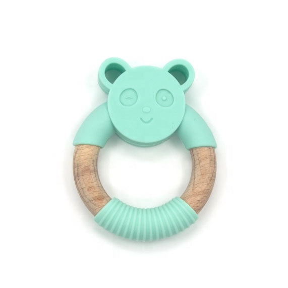 Wooden Teething ring with silicone - Nestor Avenue  