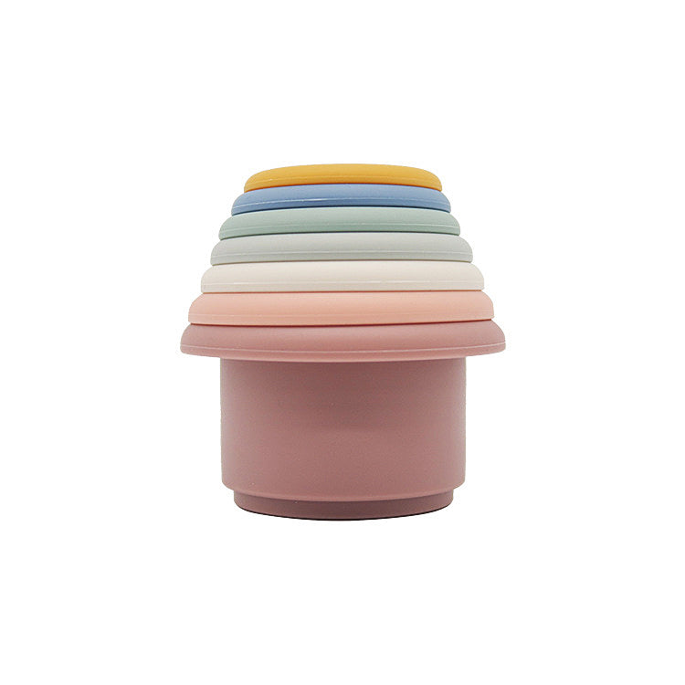 Silicone Stacking Cups pinks