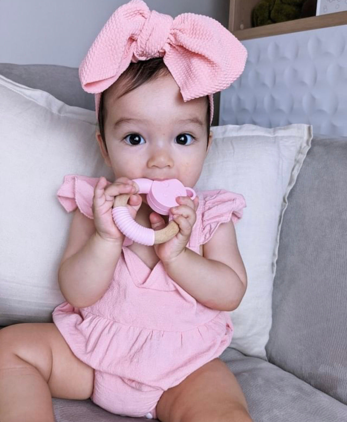 Wooden Teething ring with silicone - Nestor Avenue